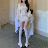 カーディガン付き総レースワンピースAS1716