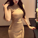 リブニットミディワンピースAO1854