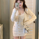 ホワイトニットセットアップAS1722