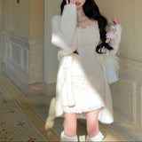 カーディガン付き総レースワンピースAS1716