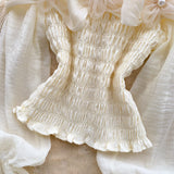 デコルテフラワーブラウスAT1419