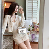 ホワイトニットセットアップAS1722