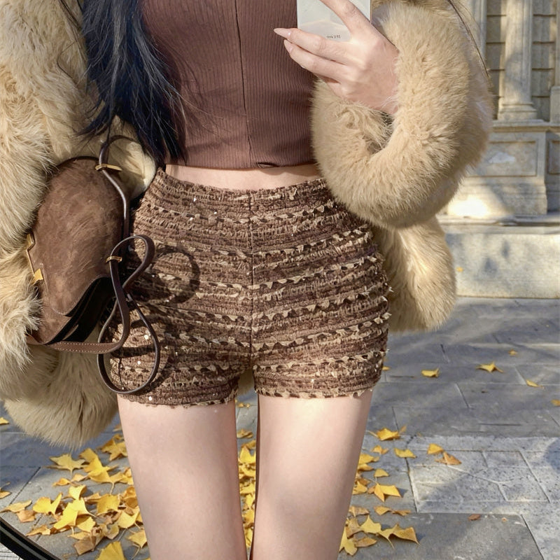 ラメツイードショートパンツ（3COLOR）AB1211 – SNACC