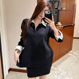 シャツドッキングVネックセットアップ（2COLOR）AS1695