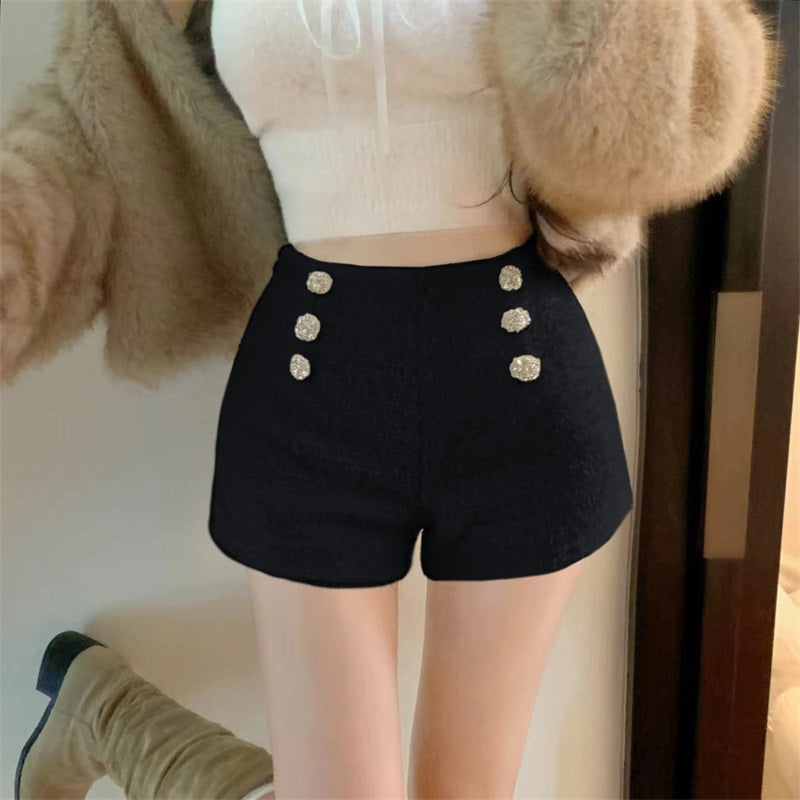 フロントビジューショートパンツ（2COLOR）AB1204