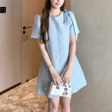 ショルダーリボンフェミニンワンピースAO1844