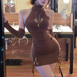 バストカットホルターネックワンピース（3COLOR）AO1803