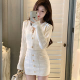 ホワイトニットセットアップAS1722