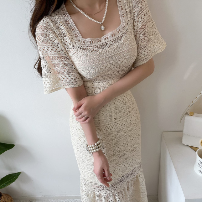 クロシェニットワンピースAO1764