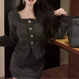 フリンジブラックセットアップAS1674