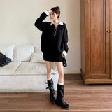 シャツドッキングVネックセットアップ（2COLOR）AS1695