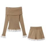 レースパッチワークセットアップAS1714