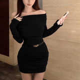 ドレープジャージーミニワンピース（3COLOR）AO1812