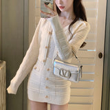 ホワイトニットセットアップAS1722