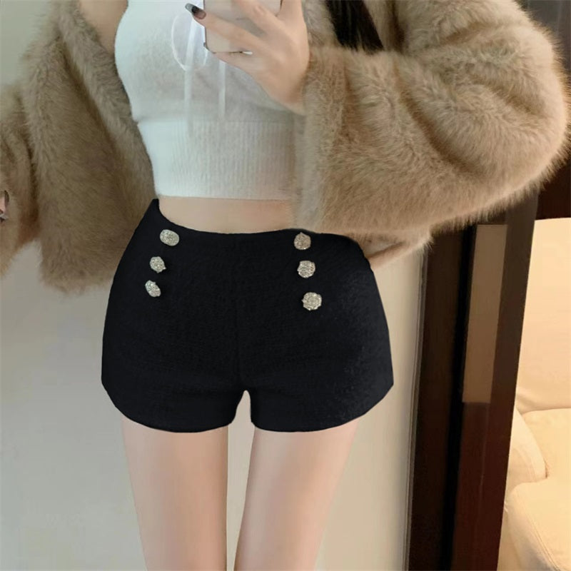 フロントビジューショートパンツ（2COLOR）AB1204
