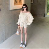 オフショルギャザースウェットセットアップAS1724