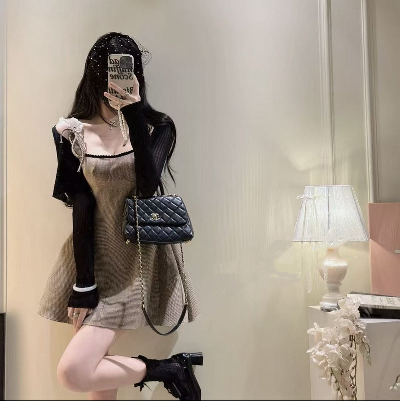バックレースアップAラインワンピースAO1788