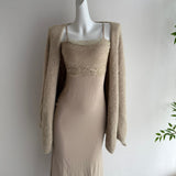 カーディガン付きレーストリムワンピースAS1710