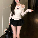 レースキャミソールドットカットソーAT1408