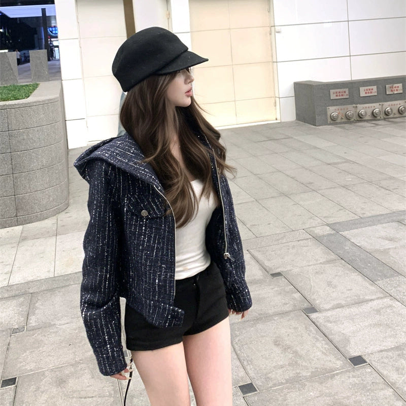 【超美品】j。ジェイドット　ツイードジャケット ツイードフーディジャケットAJ1188 – SNACC