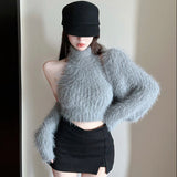 カーデSETノースリーブモヘアニット（3COLOR)AT1394