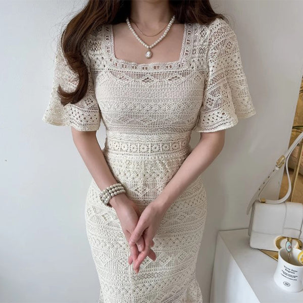 クロシェニットワンピースAO1764