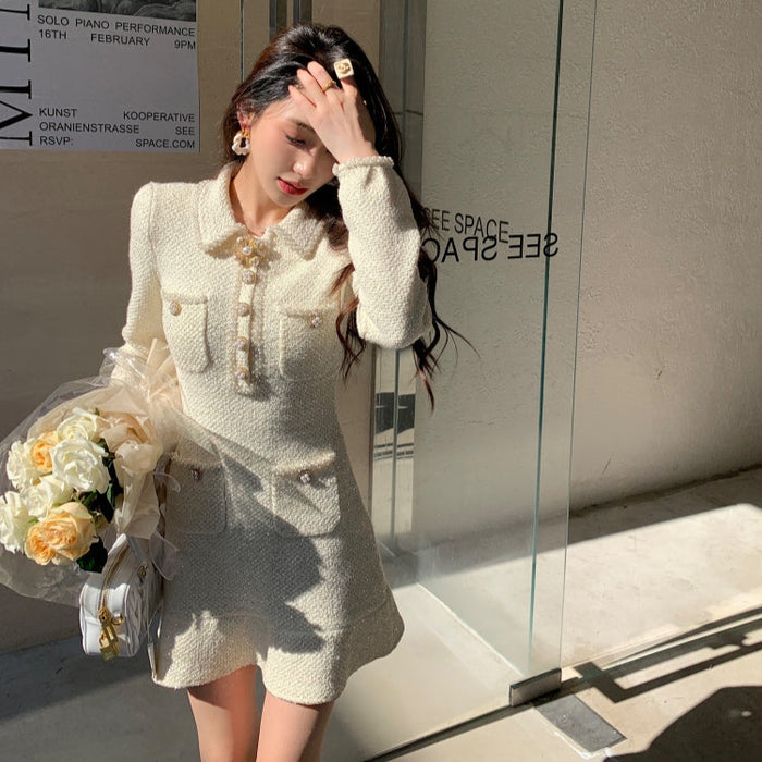 ニットラペルワンピース（2COLOR）AO1802 – SNACC