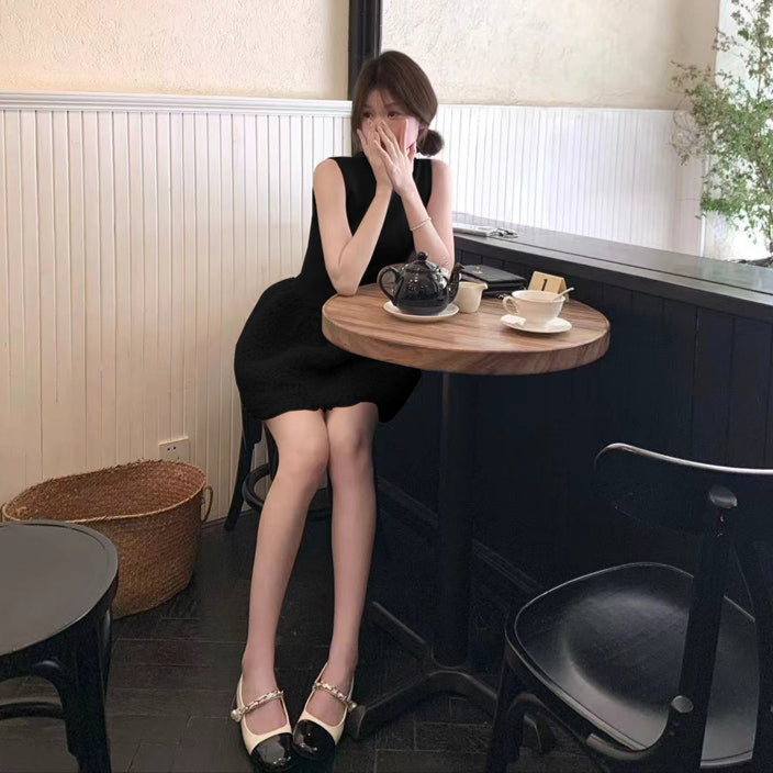 チュールノースリーブワンピース（4COLOR）AO1756