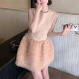 チュールノースリーブワンピース（4COLOR）AO1756