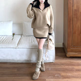 バイカラーニットセットアップAS1693